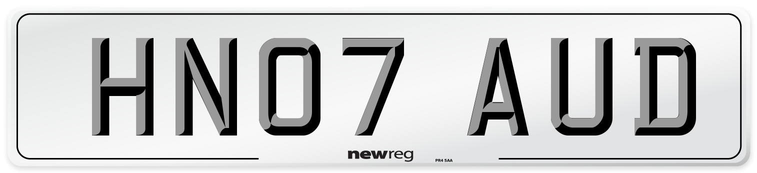 HN07 AUD Number Plate from New Reg